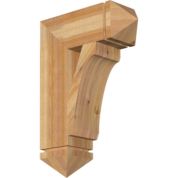 Ekena Millwork Legacy Arts & Crafts Rough Sawn Bracket, Western Red Cedar, 6"W x 18"D x 26"H BKT06X18X26LEC03RWR - main